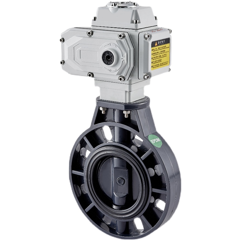 电动UPVC蝶D971X-10S耐腐蚀酸碱UPVC塑料DN 5  100 1