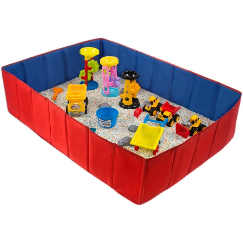 沙池儿童室内玩沙装宝宝沙滩沙子仿瓷沙家用折叠围栏池