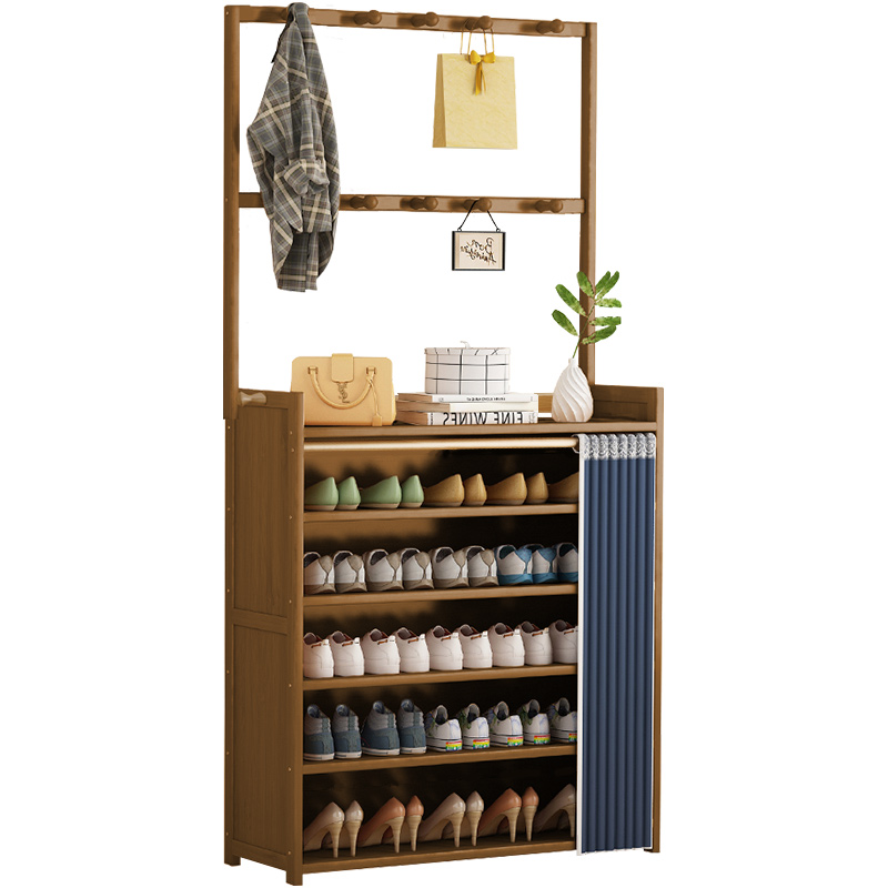 鞋柜家用门口入户一体玄关柜置物挂衣架进门靠墙防尘多层鞋架