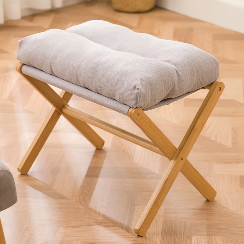 沙发搁脚凳办公室午休垫脚凳可折叠放家用矮凳换鞋凳厚布艺小凳子