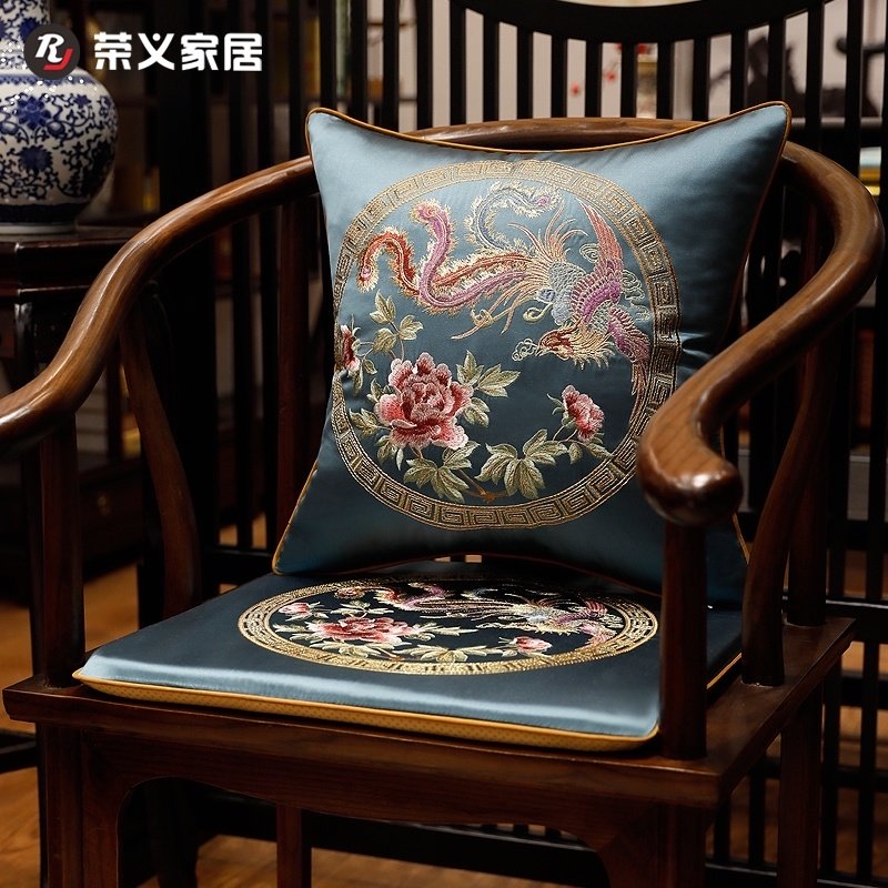 中式古典椅垫红木沙发坐垫实木家具椅子官帽椅太师椅圈椅垫子防滑