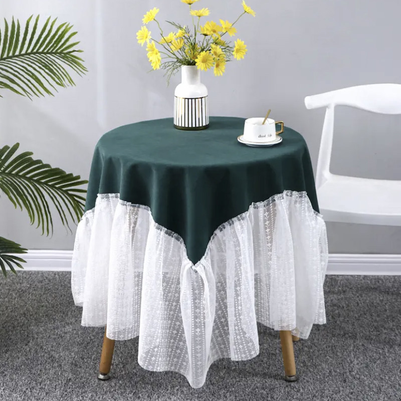 圆桌桌布简约现代圆形餐桌布家用茶几台布蕾丝阳台小圆桌多用盖巾,居家布艺,桌布,淘宝优惠券,粉丝福利购,淘宝优惠卷