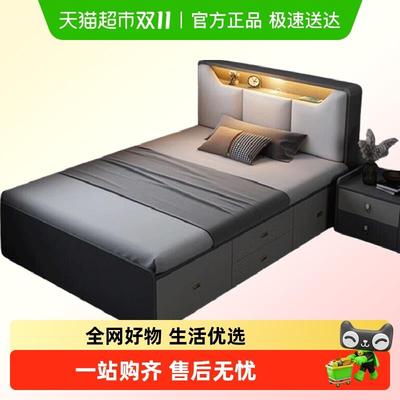 oley/欧朗现代带灯储物单人床儿童卧室带抽屉榻榻米床