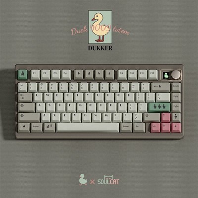 o灵猫99鸭图腾键帽原厂度类肤手感材质械键盘键帽