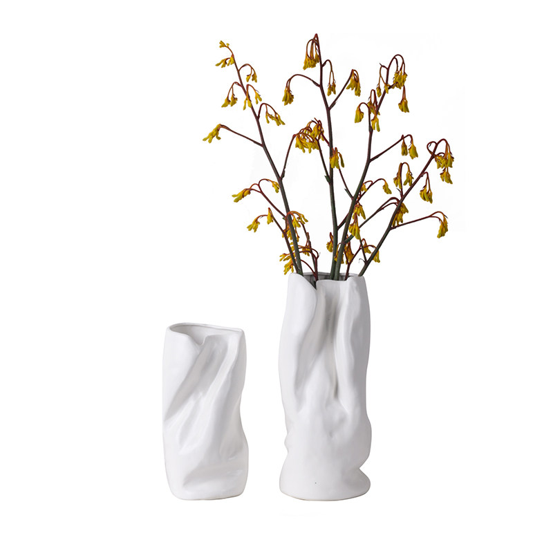 现代家居纯白色哑光陶瓷瓶样板房间客厅餐桌茶几桌面装饰品,家居饰品,装饰摆件,淘宝优惠券,粉丝福利购,淘宝优惠卷