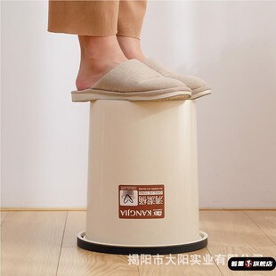 茶水分离垃圾桶大号圆形带漏筐塑料茶渣桶办公室废茶叶过桶茶海