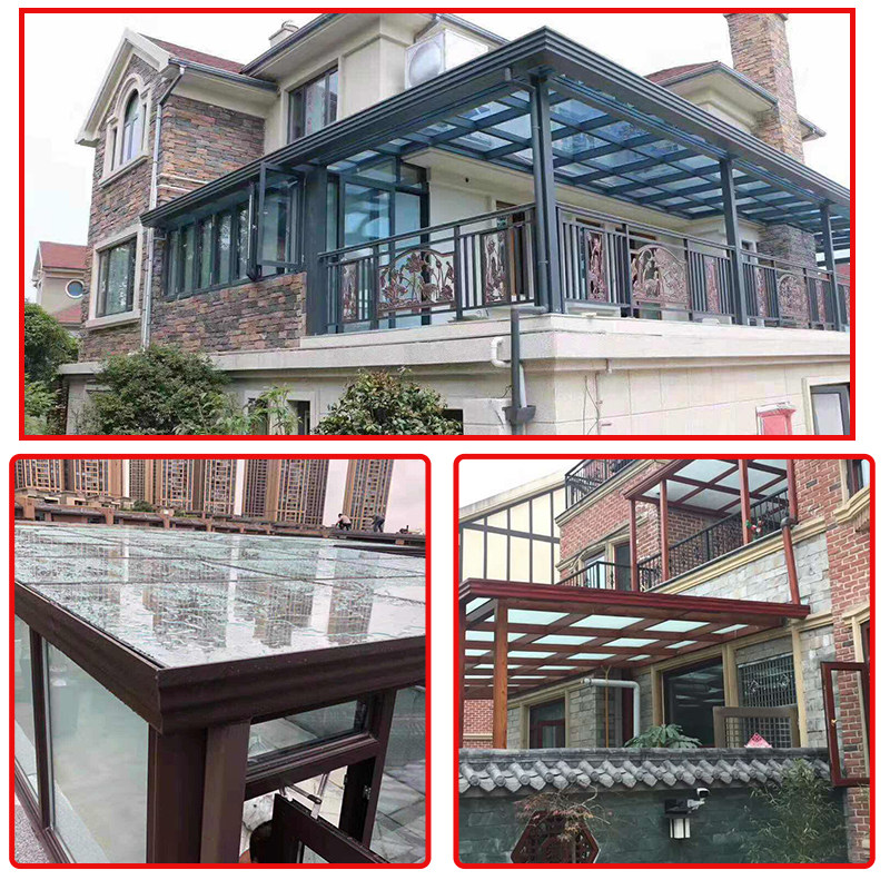 成都温室定制阳台纱窗一体封露台钢化夹胶玻璃房