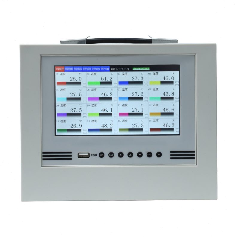 智能多路通道无纸记录仪湿度16路便携式智能数显多路温湿度记录仪