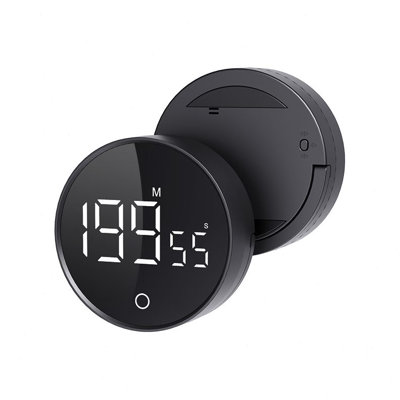 旋转充电计时器多功能桌面简易刷题定时器厨房烹饪时间管理提醒器