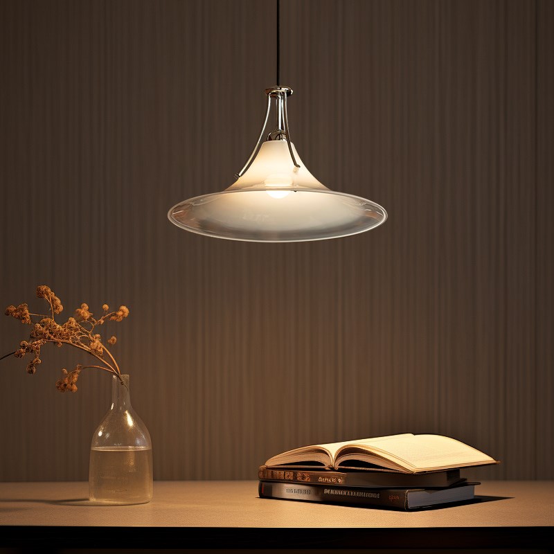 包豪斯极简餐厅玻璃吊灯设计师咖啡厅书房卧室艺术创意喇叭灯具