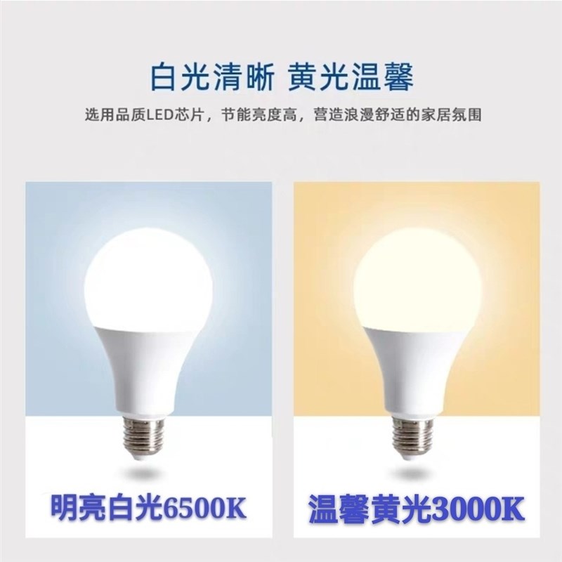 超亮LED塑包铝球泡灯110v220v恒流台湾国外宽电压灯泡E27螺口E14
