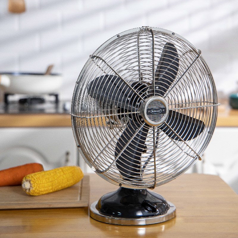 IMASU复古电风扇家用静音台式金属循环扇电扇摇头仿古大风力台扇