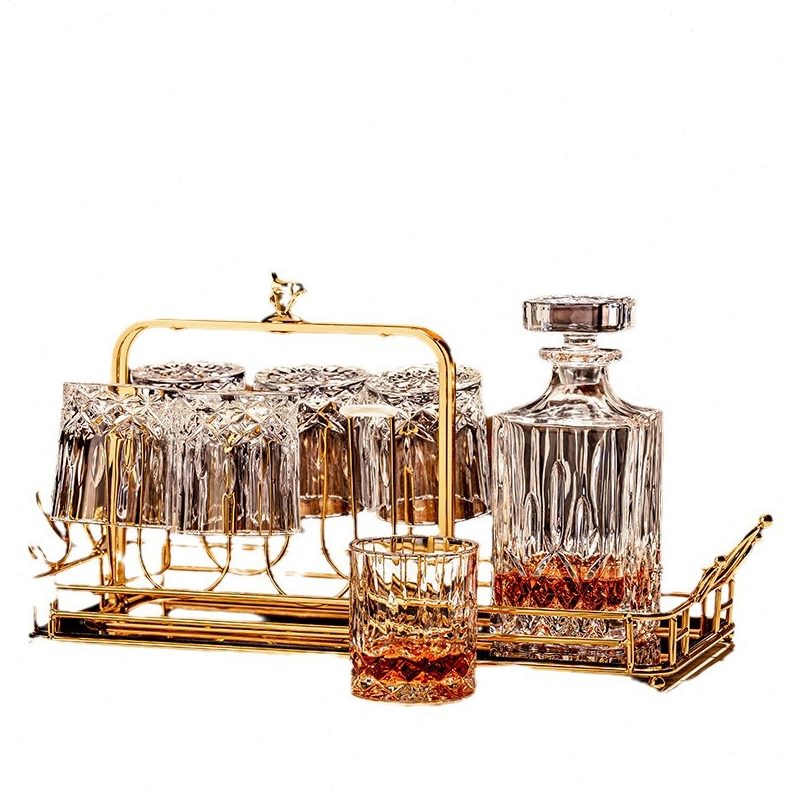 欧式古典水晶威士忌酒杯酒具套装水晶玻璃杯家用酒樽烈酒杯洋酒杯