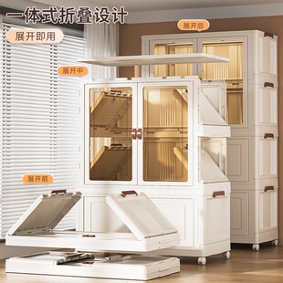 宝宝衣柜婴儿童小衣橱收A纳衣物整理柜简易塑料家用储物柜 免安装
