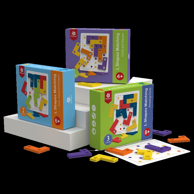 Pinwheel L型配对游戏专注力训练九宫格桌面游戏儿童思维训练