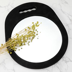 理发师手镜 泡沫手持圆后视镜发廊后背镜 美发店方形镜子