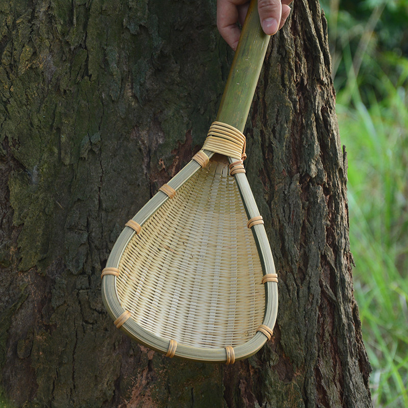 竹勺子 沥水筛子竹编淘米勺 火锅油炸过长笊篱捞面捞豆漏水勺,特色手工艺,竹编/竹雕,淘宝优惠券,粉丝福利购,淘宝优惠卷