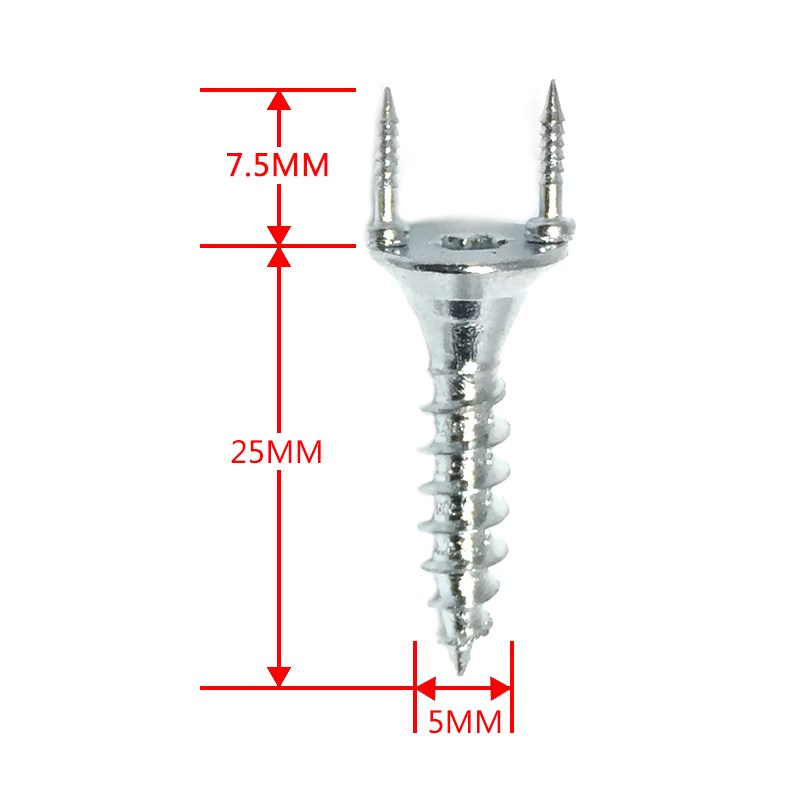 踢脚线木饰面护墙板装饰羊角钉隐形双头无痕螺钉木工螺丝钉膨胀管
