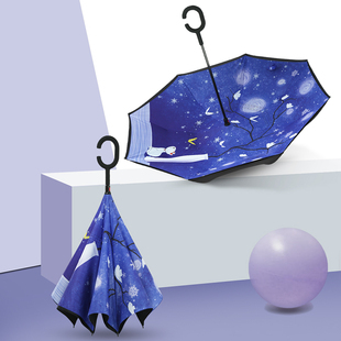 雨伞抗风反向伞直长手动大号太阳伞男女广告伞定制oo印字处理