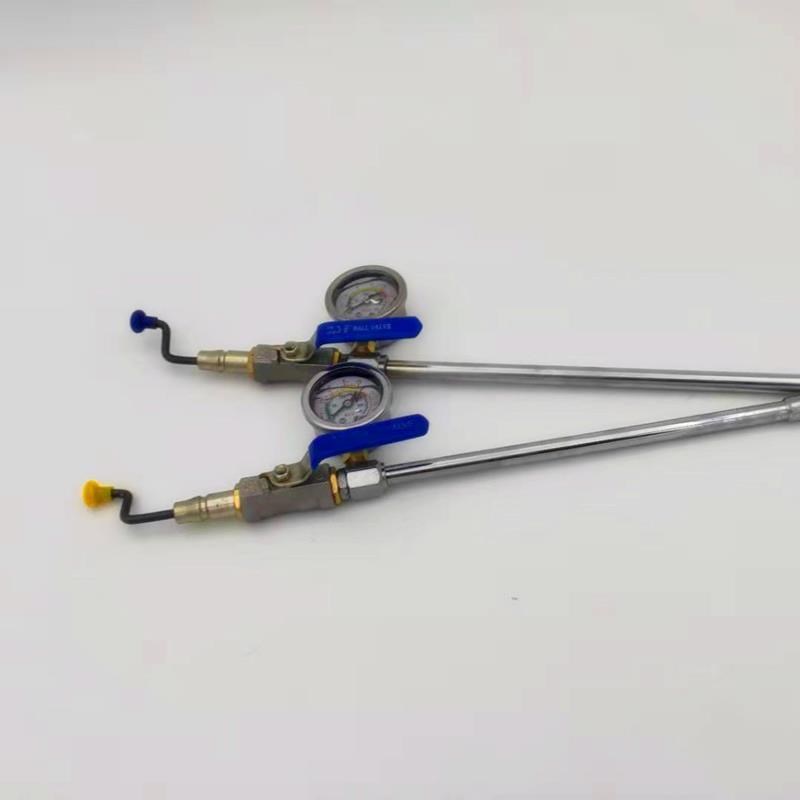 不锈钢充气杆轮胎加气杆打气嘴大车轮胎维修胎压表测压表50cm加长