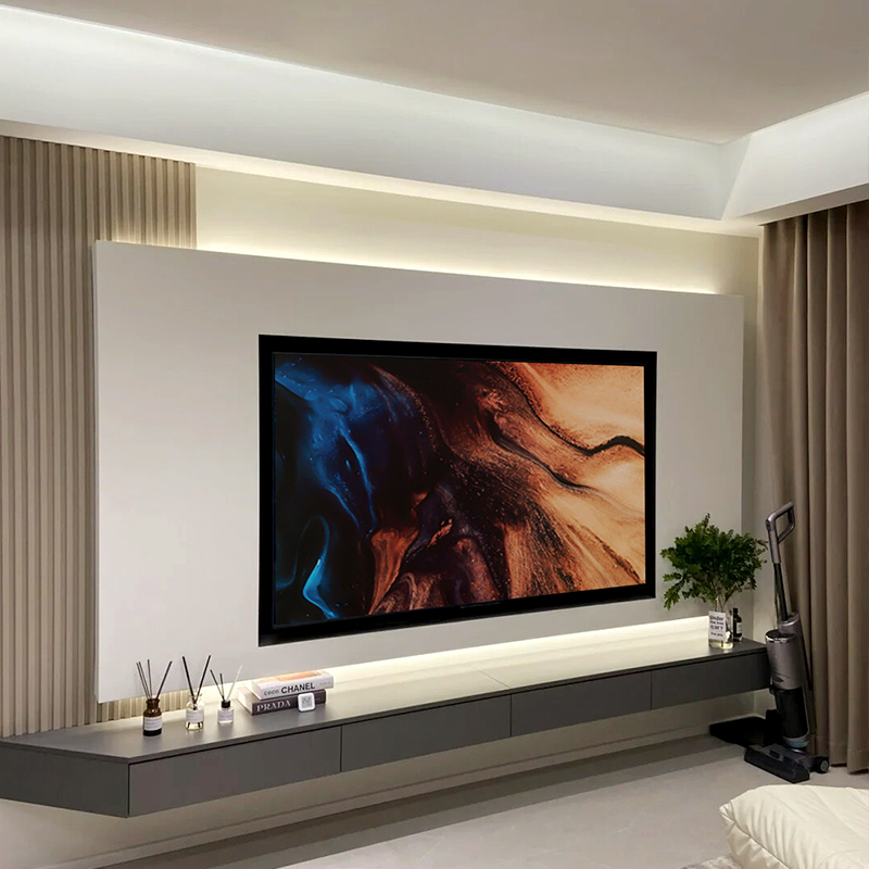 岩板悬浮电视背景墙灯带氛围led灯条自粘客厅悬空无灯暗装卡槽
