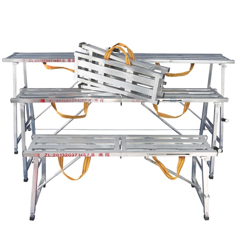 冀茂折叠装修便携带轮马凳升降脚手架工程梯加厚车载平台架子