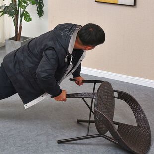 编织腾椅子阳台小藤椅子单人扶手靠背椅休闲家Q用老人庭院户外室