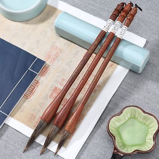 精品石罐毛笔写意国画山水竹兰行草行楷毛笔装善琏文星湖笔