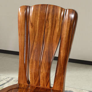 乌金木实木餐椅全实木家具椅子现代实木餐桌椅子