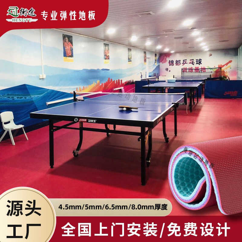 羽毛球地胶乒乓球室专用地胶篮球馆室内运动塑胶地板防滑加厚地垫