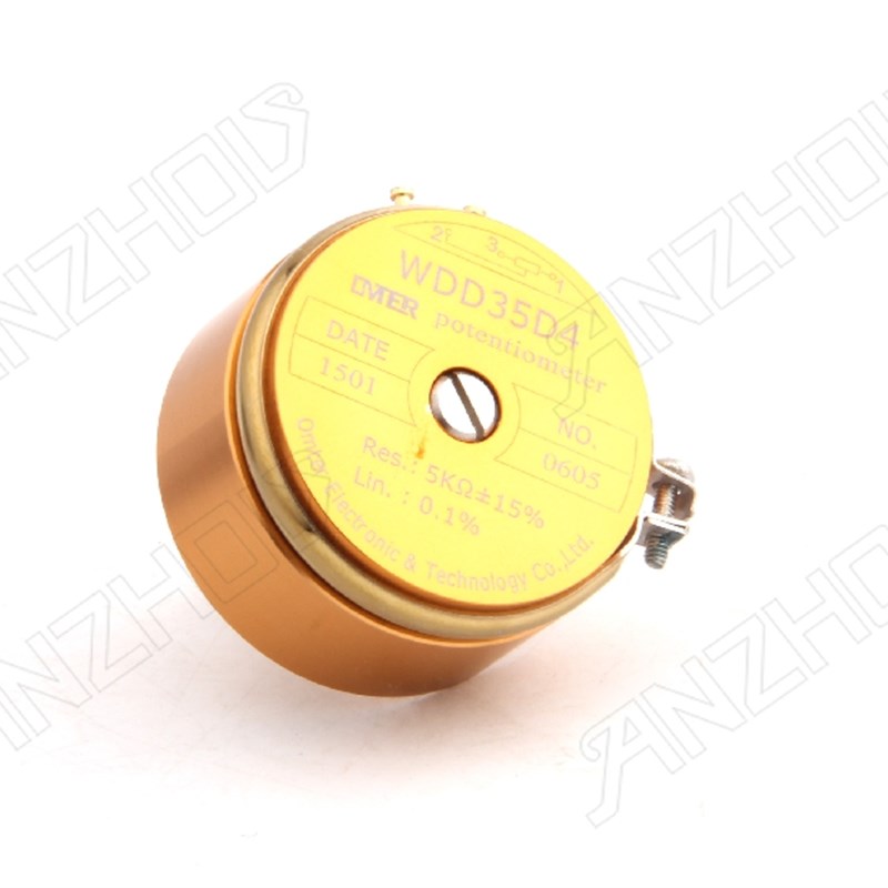WDD35D4 5K 精度01 短C轴18mm 金色外壳 精密导电塑料电位器