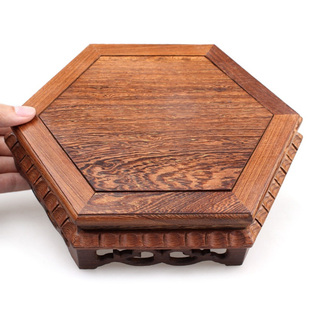 文昌塔底座实木工艺品瓶奇石头方形木头底座托架鸡翅木底座