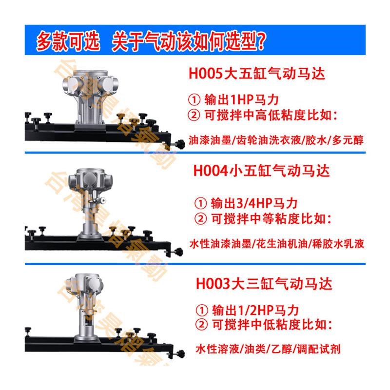 IBC吨桶1000L气动搅拌机涂料横板式工业化工电动搅拌器分
