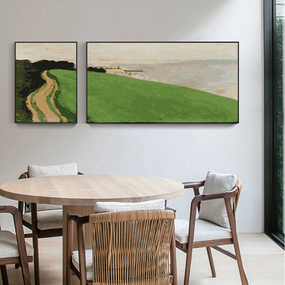 横数字油画di填色油彩画欧式客厅现代抽象风景装饰画