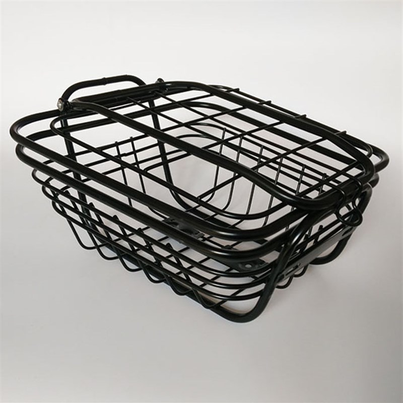 新款车电动车篮车筐加粗加厚带盖前车篓菜篮子