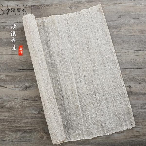 窗帘定制手工苎麻布半遮光麻料背景客厅民宿夏布门帘茶桌底布布料