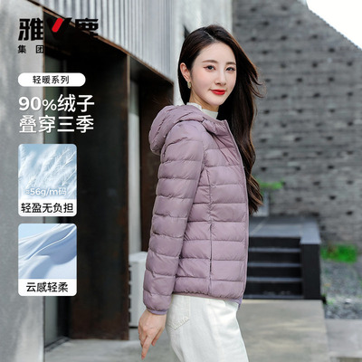 连帽修身显瘦90鸭绒基础百搭纯色
