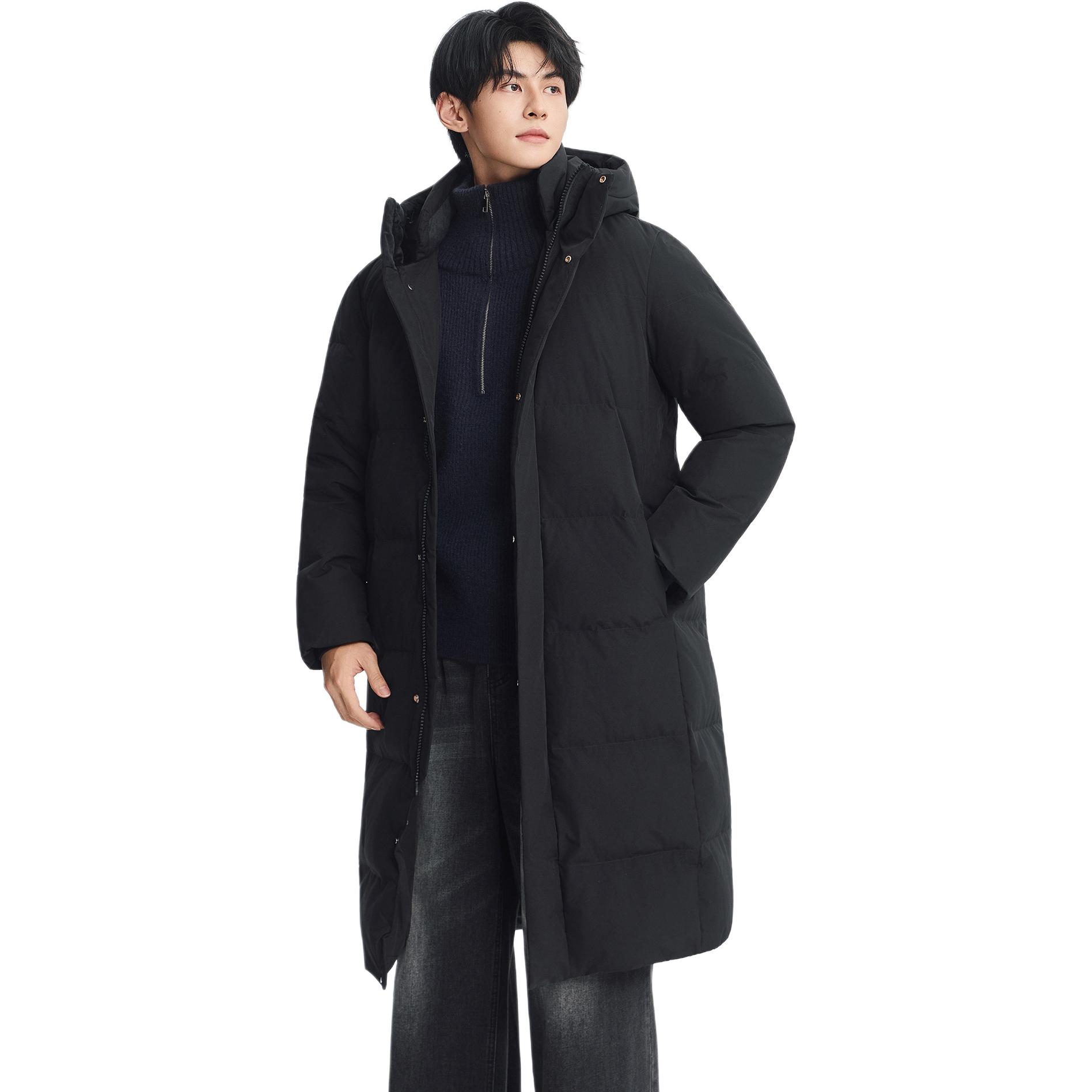 雅鹿中长款羽绒服男款