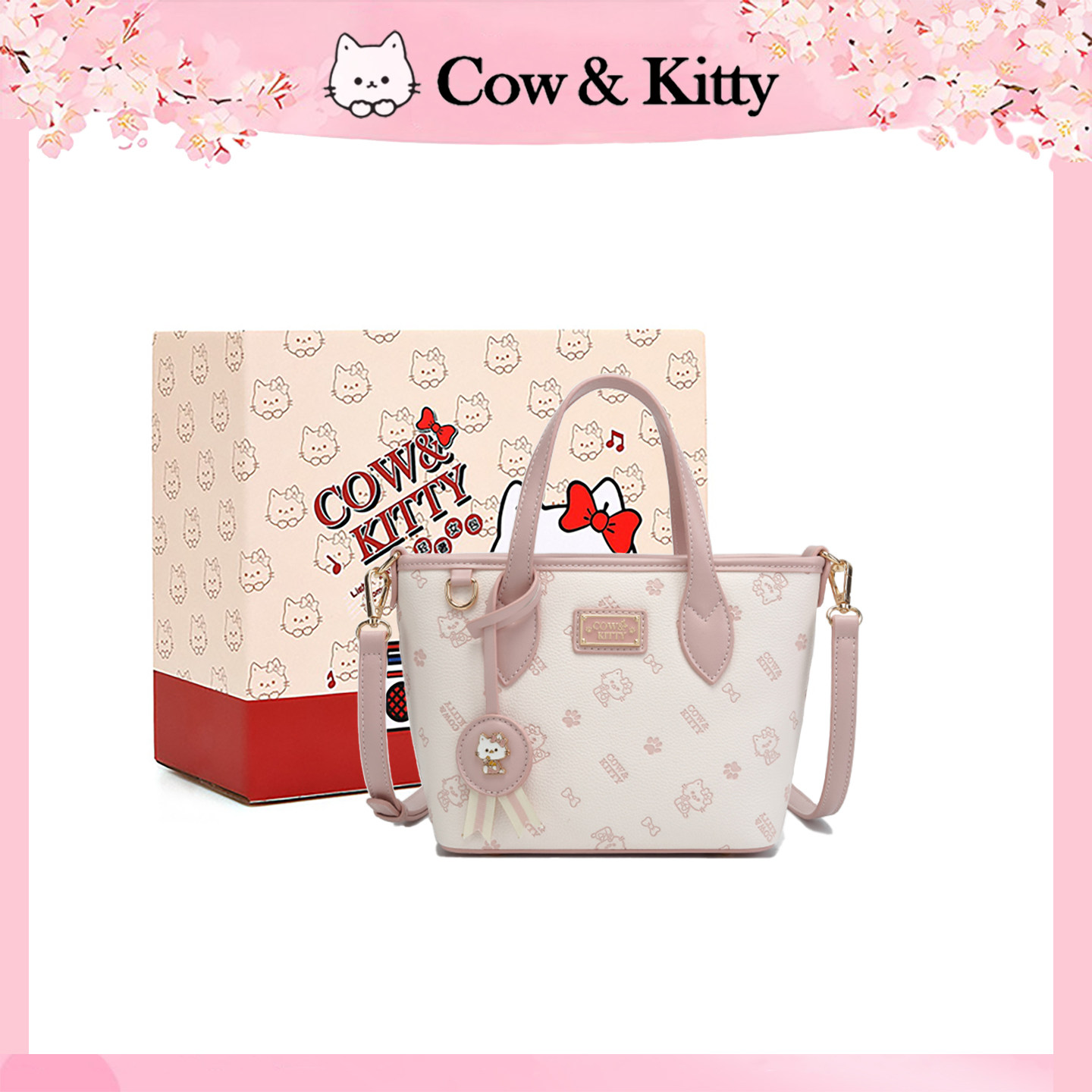 Cow&Kitty轻奢小众高级感包包女2025新款大学生上课菜篮子斜挎包