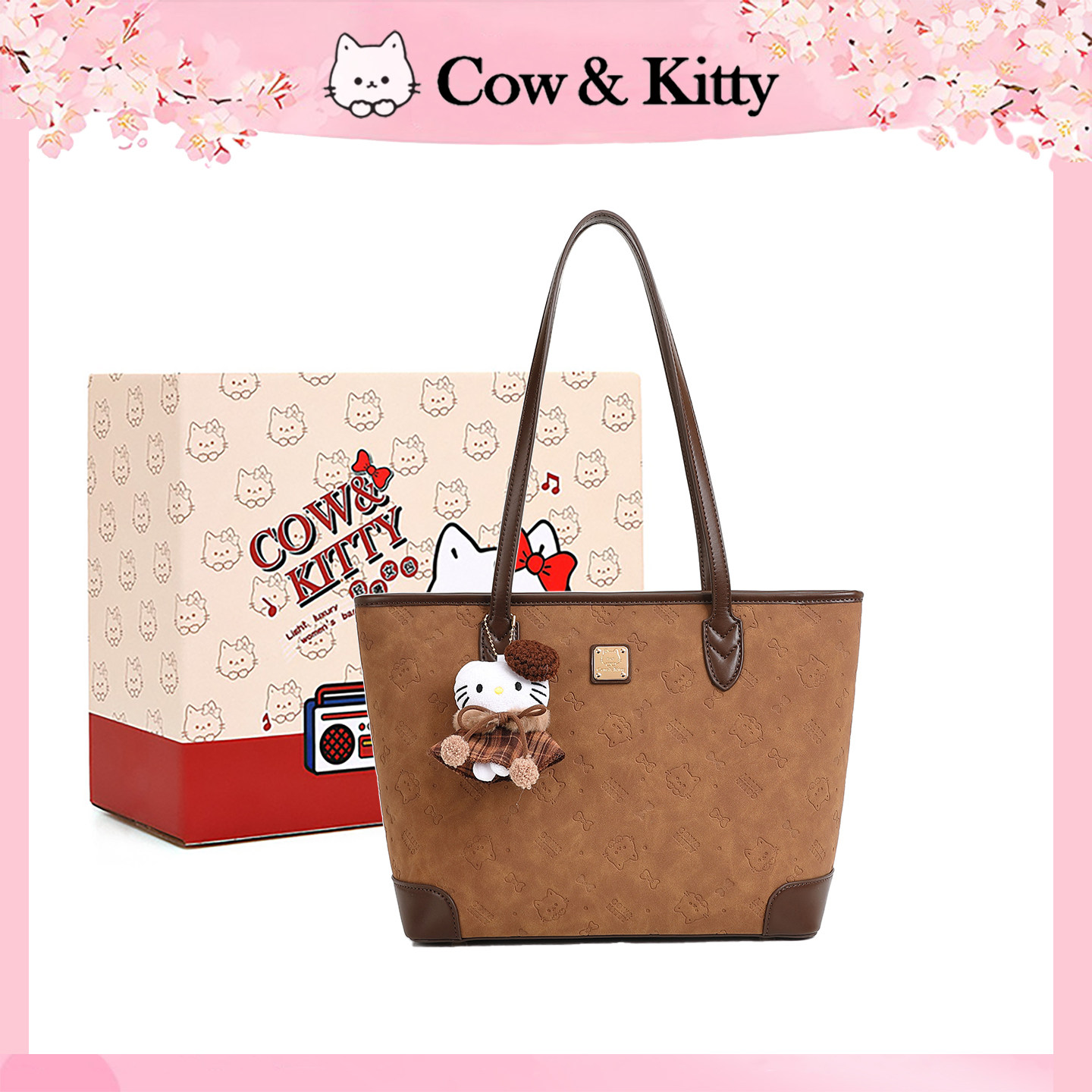 Cow&Kitty大容量包包女2025新款日常通勤时尚百搭单肩托特包