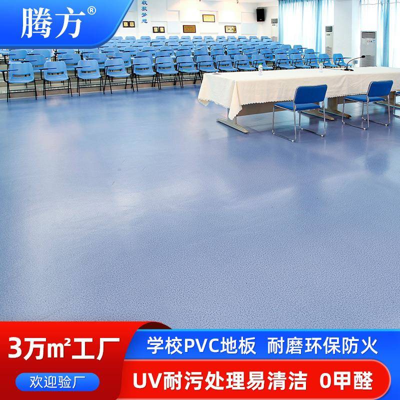 学校塑胶地板环保学校宿舍教室图书馆幼儿园PVC塑胶地板地板胶