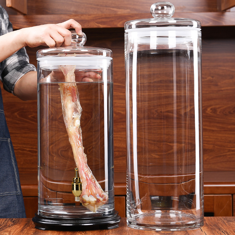 大口泡酒玻璃瓶人参鹿鞭酿酒缸带龙头泡酒专用酒瓶密封酒坛泡酒罐