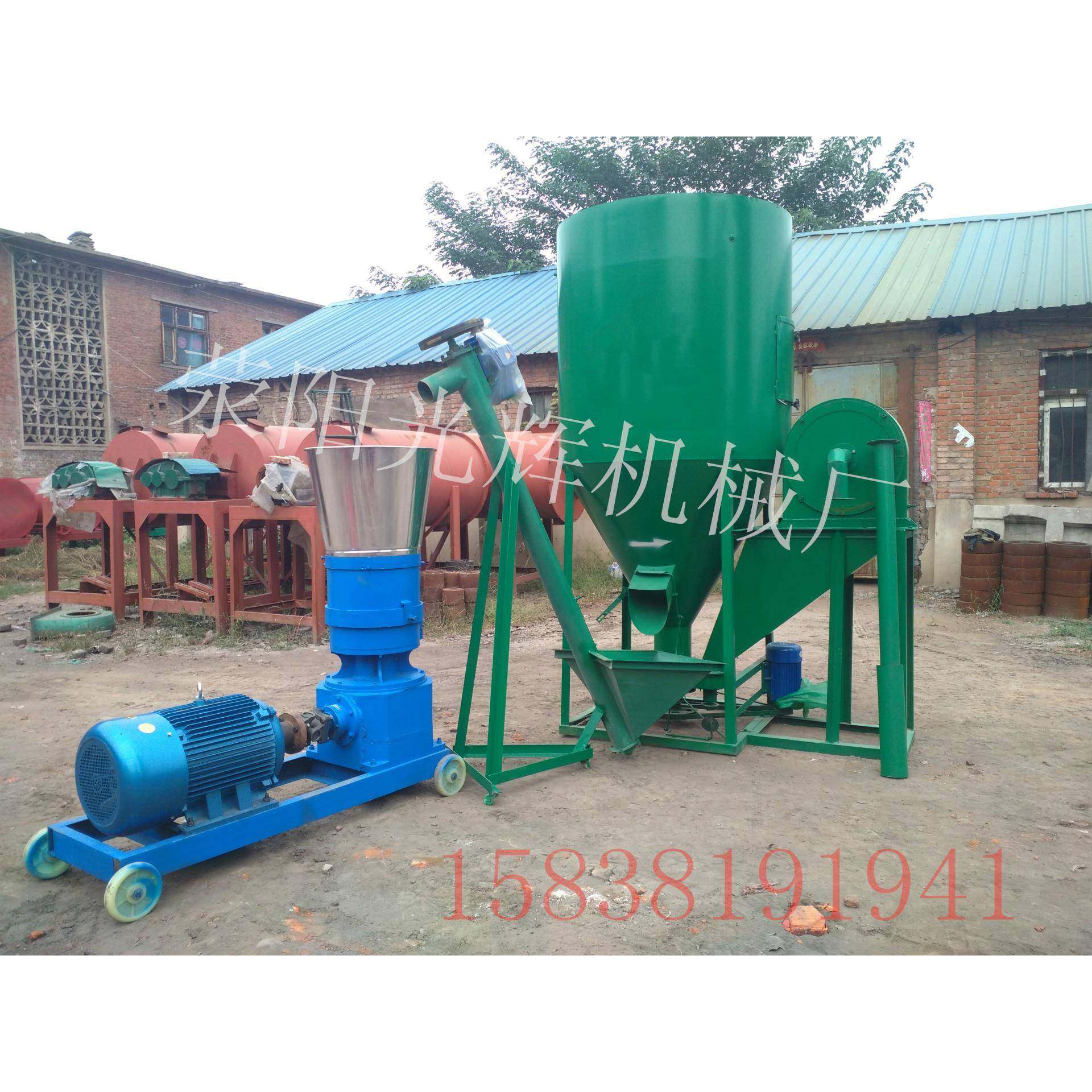 小型饲料颗粒机组饲料粉碎搅拌一体机鸡鸭牛羊猪兔平模颗粒机组,畜牧/养殖物资,特种养殖设备,淘宝优惠券,粉丝福利购,淘宝优惠卷