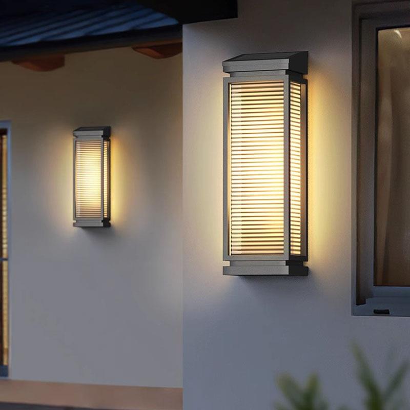 包邮户外防水外墙别墅门前灯现代大门凉亭走廊太阳能壁灯