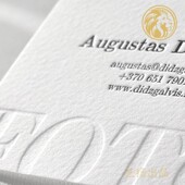 棉纸凹印名片压凹名片