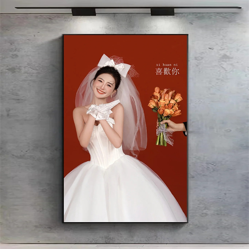 婚纱照相框挂墙全家福定制洗照片做成相框加打印照片相框摆台结婚