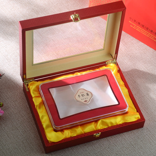 新款红色羊肚菌礼盒羊肚菌包装盒干货羊肚菌木盒礼品盒