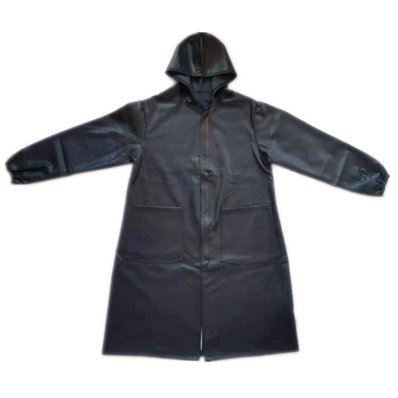 加大加肥劳罩衣保皮质u秋冬季男士仿皮工作服加厚大褂防污防油