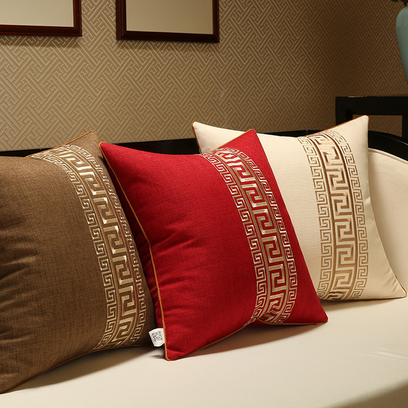 新现代抱枕刺绣沙发床头靠包古典大号靠枕腰枕含靠垫,居家布艺,靠垫/抱枕,淘宝优惠券,粉丝福利购,淘宝优惠卷