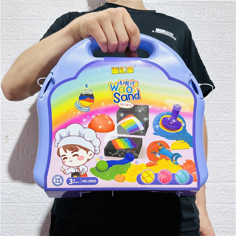 重能量哇哦沙蛋糕派对彩沙伦敦沙趣味彩泥多种玩法DIY儿童过家家